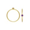 2mm Amethyst 3A CZ Stacking Ring Size 3 GP - 10개