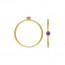 2mm Amethyst 3A CZ Stacking Ring Size 3 GP - 10개