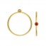 2mm Ruby 3A CZ Stacking Ring Size 4 GP - 10개