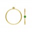 2mm Green 3A CZ Stacking Ring Size 5 GP - 10개