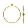 2mm Green 3A CZ Stacking Ring Size 8 GP - 10개