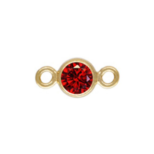 3.0mm Garnet 3A CZ Bezel Connector GP - 20개