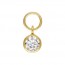 4mm White CZ Drop w/Parallel Extra Ring GP - 20개