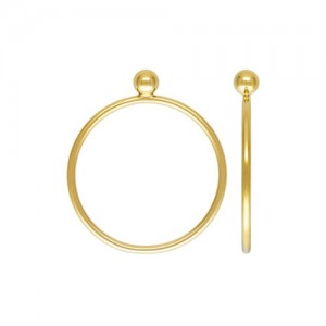 Stacking Ring w/3mm Ball Size 5 GP - 10개