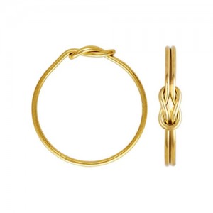 Double Long Love Knot Ring Size 7 GP - 5개