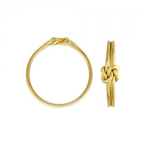 Double Love Knot Ring Size 5 GP - 5개
