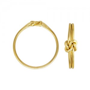 Double Love Knot Ring Size 6 GP - 5개