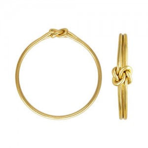 Double Love Knot Ring Size 8 GP - 5개