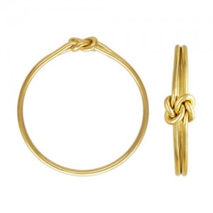 Double Love Knot Ring Size 9 GP - 5개