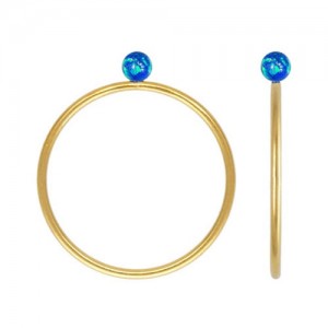 3mm Blue Bello Opal Stacking Ring Size 7 GP - 10개