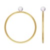 3mm White Bello Opal Stacking Ring Size 8 GP - 10개