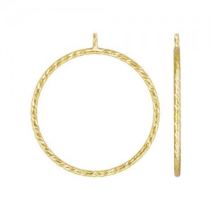 Sparkle Stacking Ring w/Peg Size 8 GP - 10개