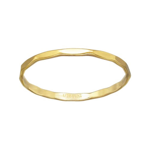 Hammered Stacking Ring Size 6 GP - 10개