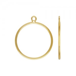 Stacking Ring Size 5 w/Open Jump Ring GP - 10개
