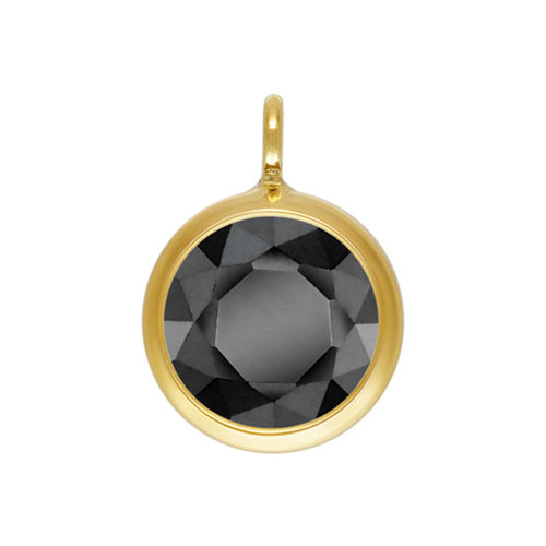 6.0mm Black CZ Drop w/Perpendicular Ring GP - 20개