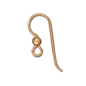 French Hook Ear Wire with 3mm Bead 8.3x22.5mm - 24개