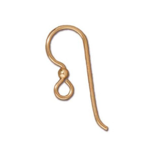 French Hook Ear Wire with 2mm Bead 8.3x22.5mm - 24개