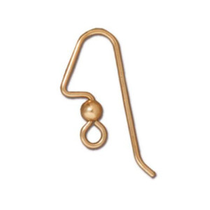 Angular Hook Ear Wire with 3mm Bead 10.2x23mm - 24개