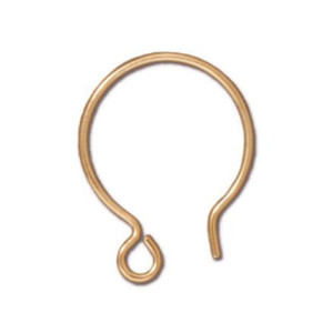 French Hoop Ear Wire with Regular Loop 17x21mm - 24개