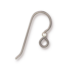 French Hook Ear Wire with 2mm Sterling Silver Bead 8.3x22.5mm - 24개