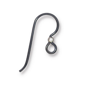 French Hook Ear Wire with 2mm Sterling Silver Bead 8.3x22.5mm - 24개