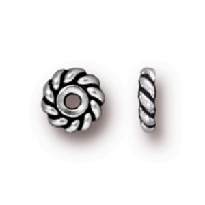 Twisted 6mm Spacer Bead - 50개