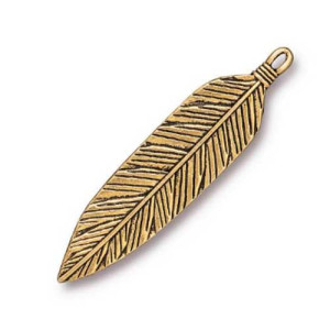 Feather 3 inch Pendant 72x17mm - 3개