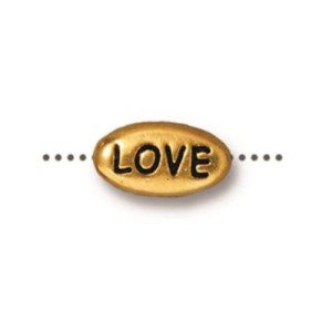 Love Word Bead 10.7x6mm - 10개