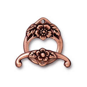 Floral Clasp Set 22mm(bar) 16.6mm(ring) - 5세트
