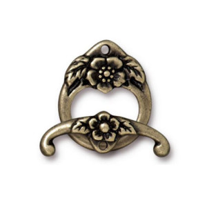 Floral Clasp Set 22mm(bar) 16.6mm(ring) - 5세트
