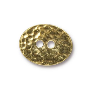 Distressed Oval Button 19x15mm - 10개