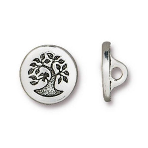 Small Bird in a Tree Button 12mm - 10개