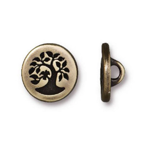 Small Bird in a Tree Button 12mm - 10개