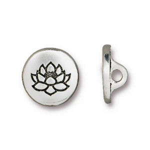 Small Lotus Button 12mm - 10개