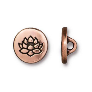 Small Lotus Button 12mm - 10개
