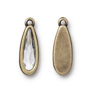 Raindrop Charm with Crystal 2304 14mm 6.7x19.2mm - 3개