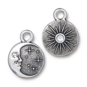 Starry Night Charm with SS9 Crystal 14.7x19.2mm - 3개