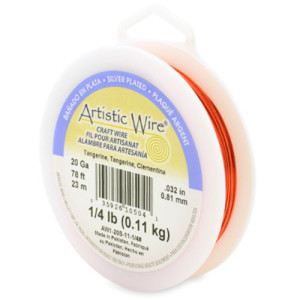Silver Plated Tarnish Resistant Colored Copper Craft Wire 0.81mm - 24m