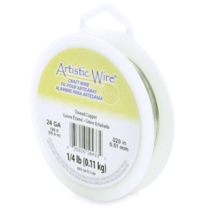 Tarnish Resistant Tinned Copper Craft Wire 0.51mm - 60.4m