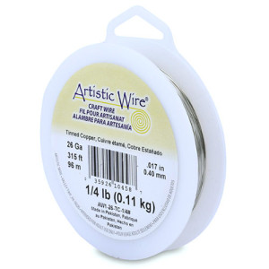 Tarnish Resistant Tinned Copper Craft Wire 0.41mm - 96.1m