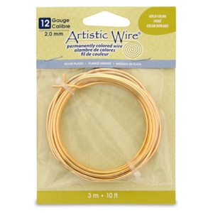 Silver Plated Tarnish Resistant Colored Copper Craft Wire 2.1mm - 3.1m