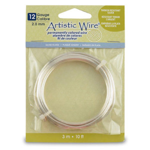 Silver Plated Tarnish Resistant Colored Copper Craft Wire 2.1mm - 3.1m