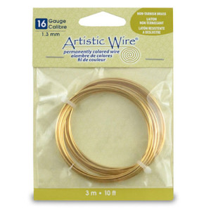 Tarnish Resistant Brass Craft Wire 1.30mm - 3.1m