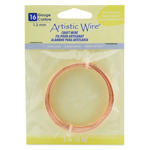 Silver Plated Tarnish Resistant Colored Copper Craft Wire 1.30mm - 3.1m