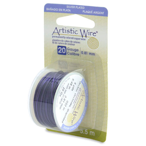 Silver Plated Tarnish Resistant Colored Copper Craft Wire 0.81mm - 5.5m