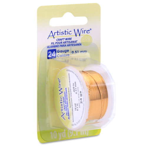 Tarnish Resistant Brass Craft Wire 0.51mm - 9.1m