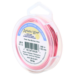 Silver Plated Tarnish Resistant Colored Copper Craft Wire 1.0mm - 6.1m