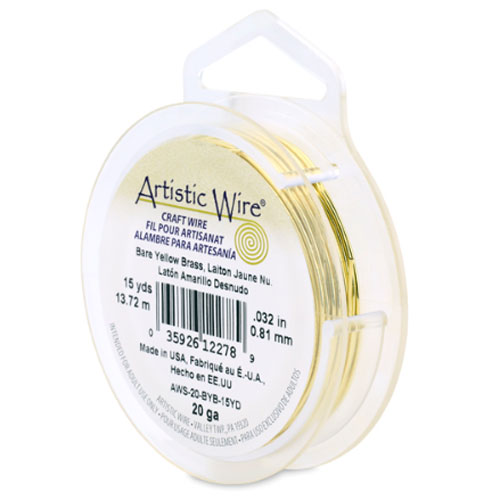 Bare Yellow Brass Craft Wire 0.81mm - 13.7m