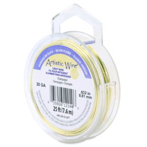 Silver Plated Tarnish Resistant Colored Copper Craft Wire 0.81mm - 7.6m