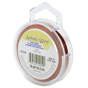 Tarnish Resistant Colored Copper Craft Wire 0.51mm - 18.2m